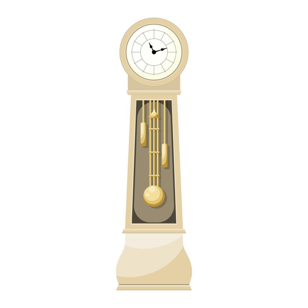 big old fashion floor clock vector