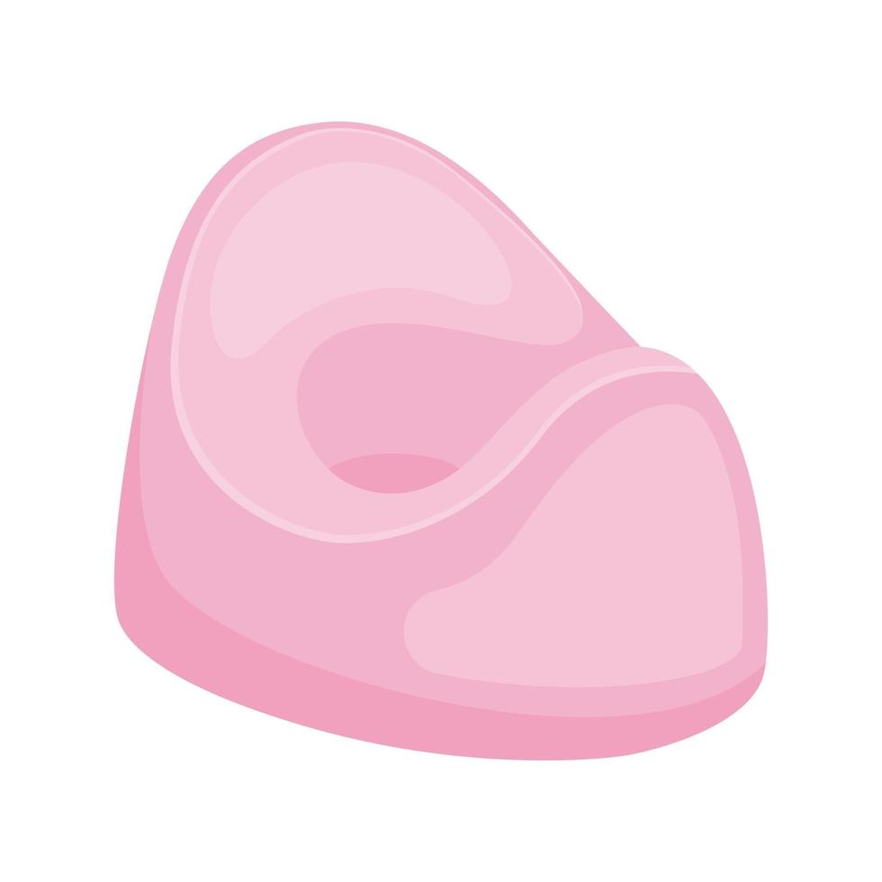 plastic pink potty vector