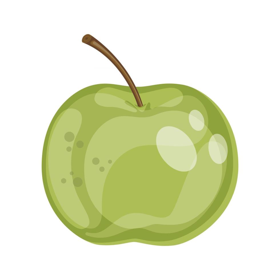 fruta de manzana verde vector