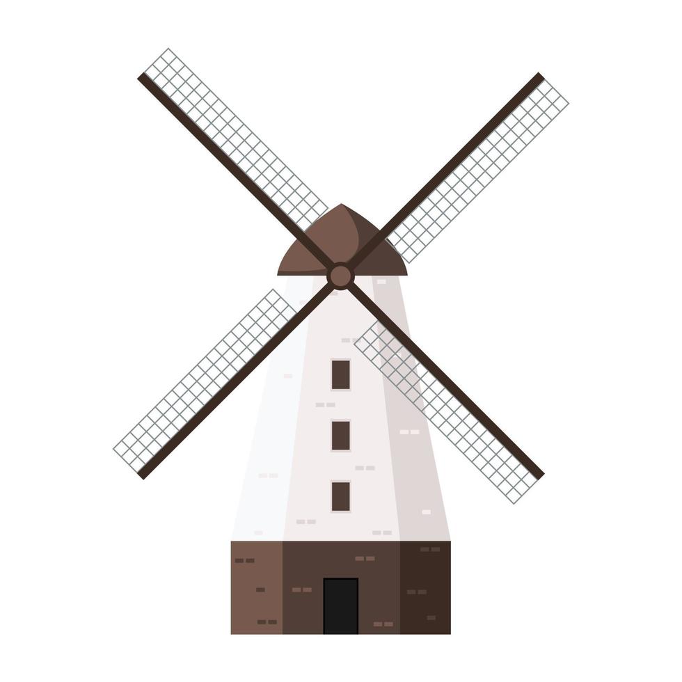old farm windmill vector