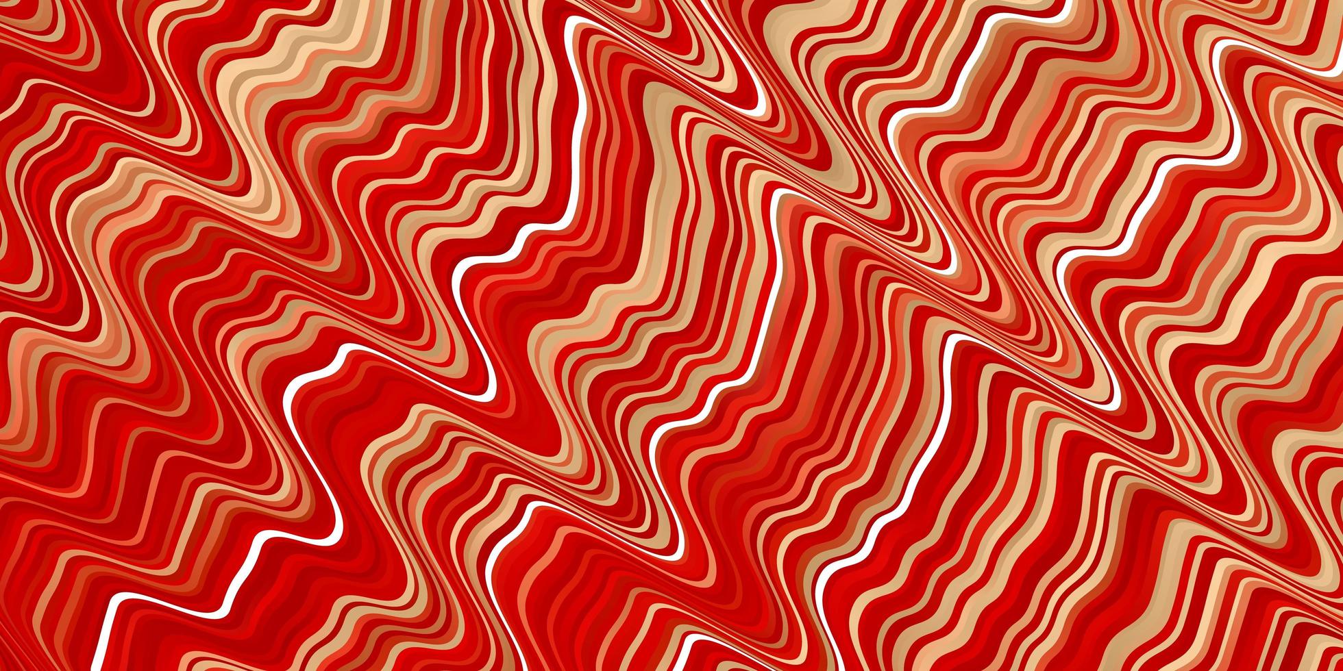 Fondo de vector rojo claro con líneas dobladas. Muestra geométrica colorida con curvas de degradado. diseño inteligente para tus promociones.