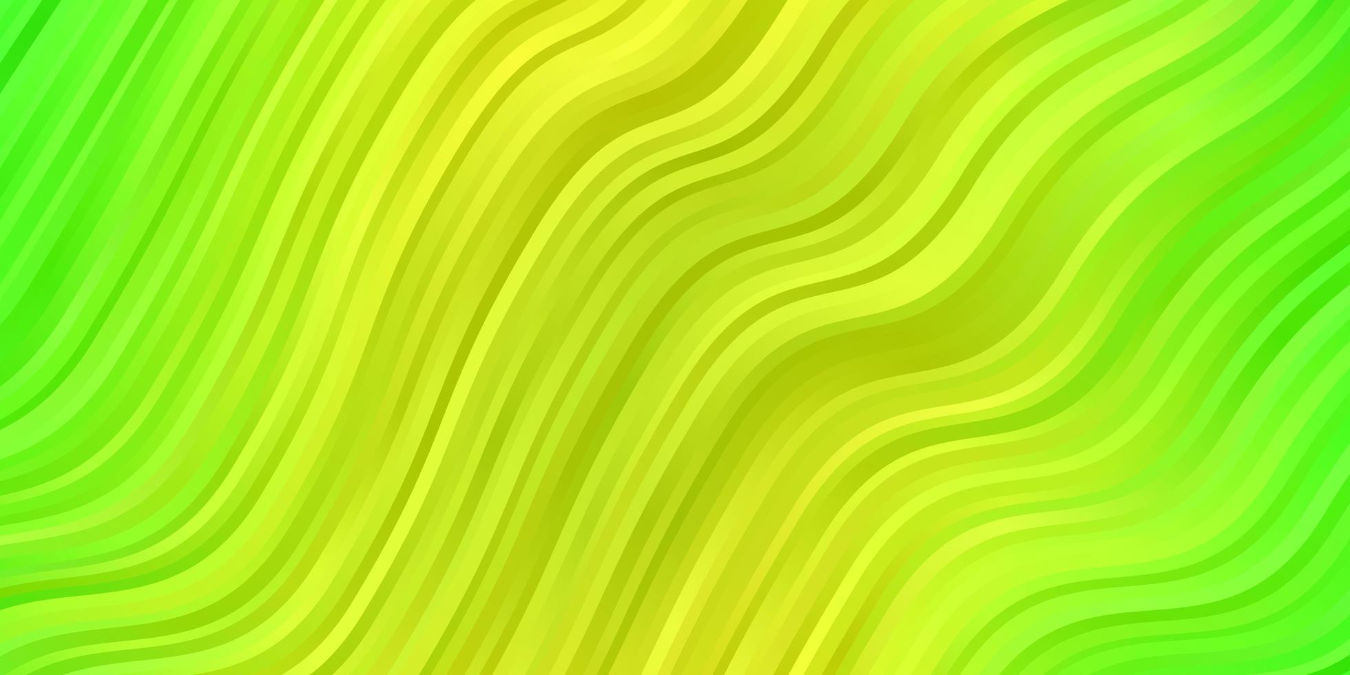 Light Green, Yellow vector background with curved lines. Colorful illustration, which consists of curves. Smart design for your promotions.