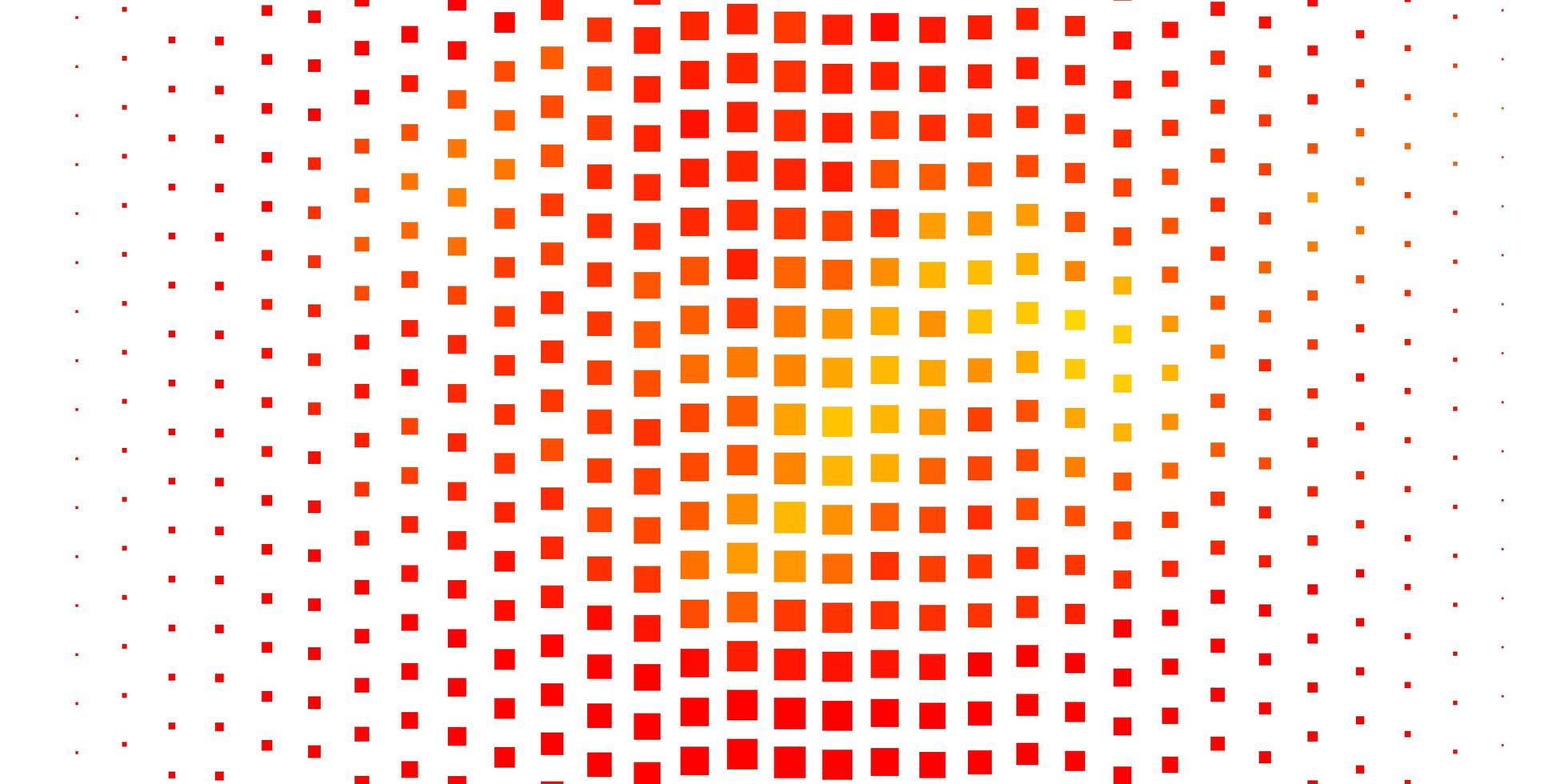 Fondo de vector naranja claro con rectángulos. Ilustración de degradado abstracto con rectángulos de colores. patrón para sitios web, páginas de destino.