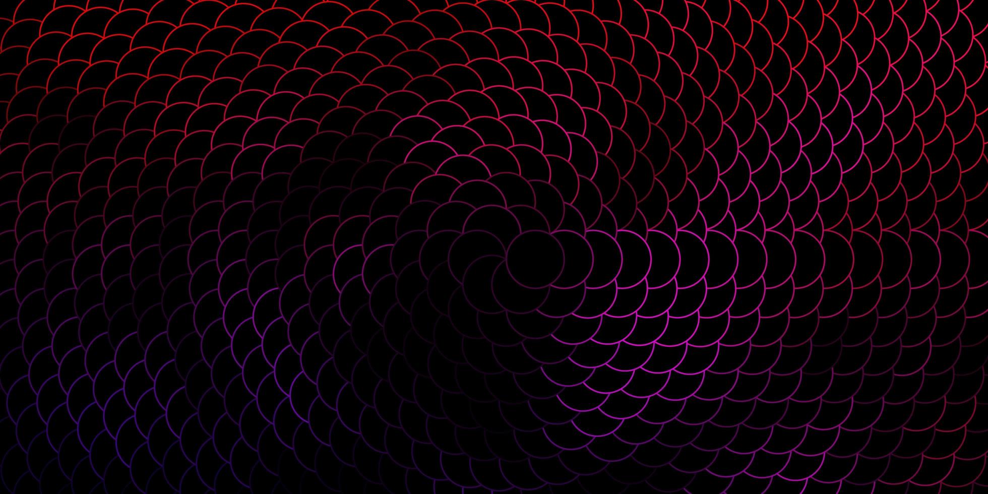 Dark Pink, Red vector texture with circles. Illustration with set of shining colorful abstract spheres. Pattern for business ads.