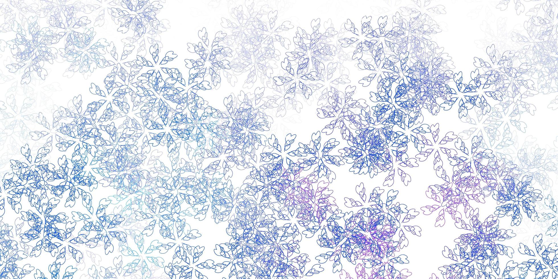Light pink, blue vector abstract template with leaves.