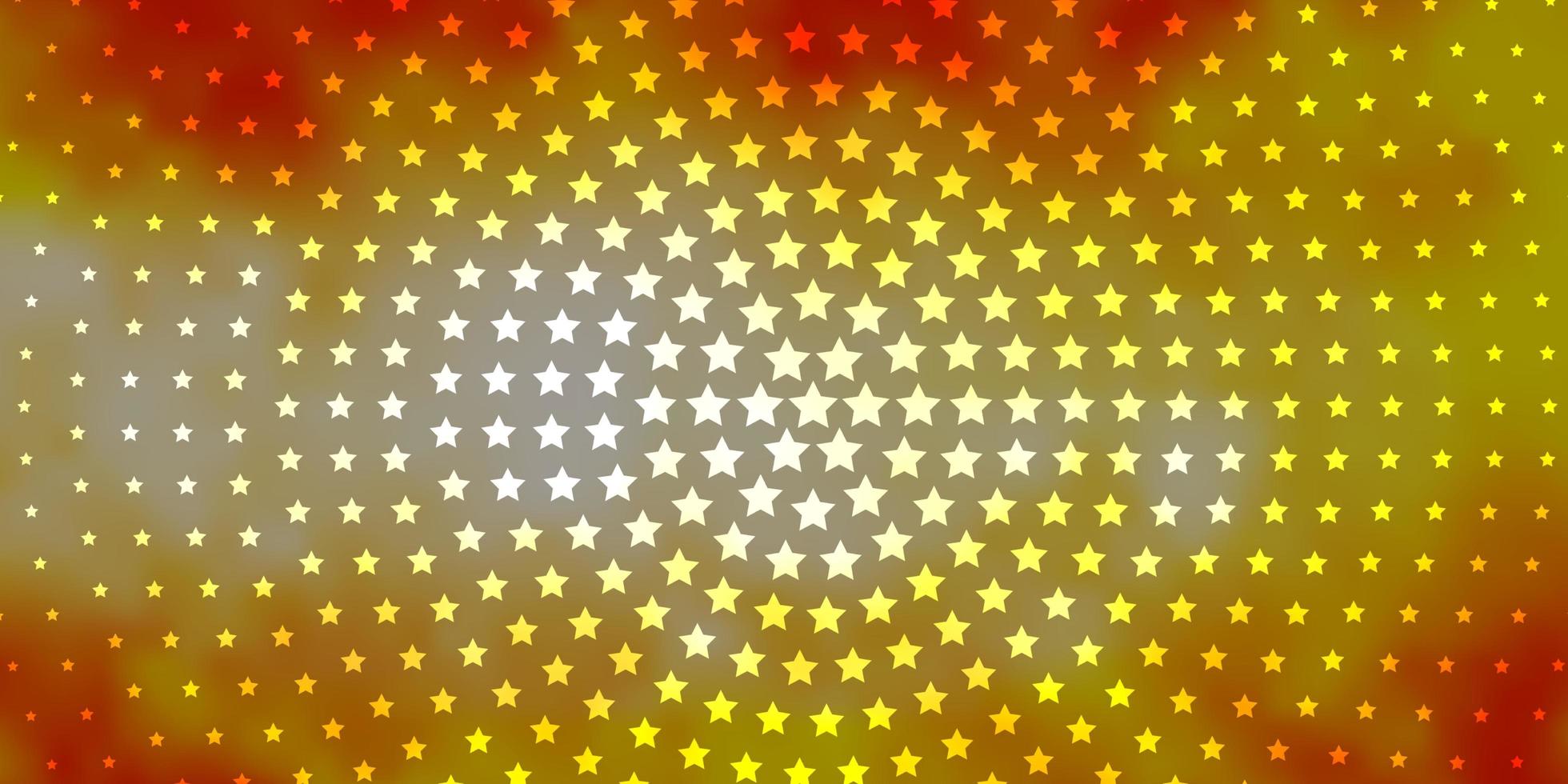 Light Orange vector background with small and big stars. Colorful illustration with abstract gradient stars. Pattern for wrapping gifts.