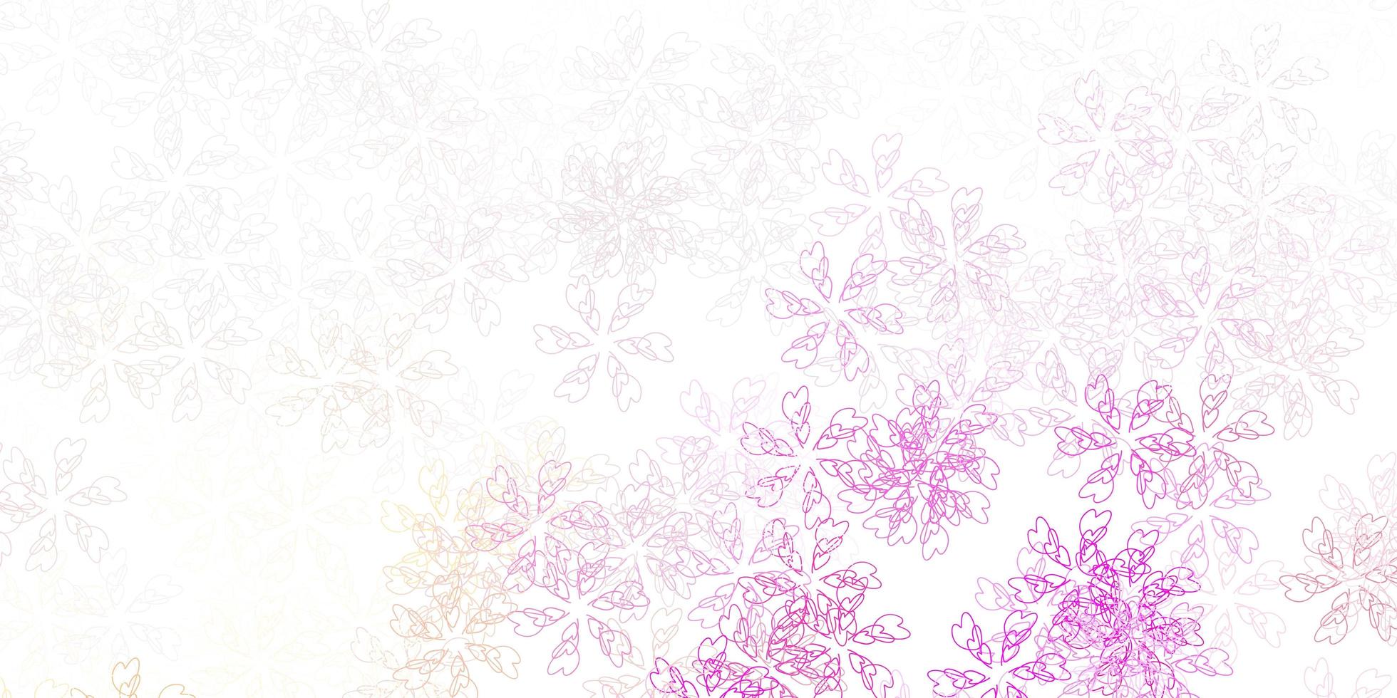 plantilla abstracta de vector rosa claro con hojas.