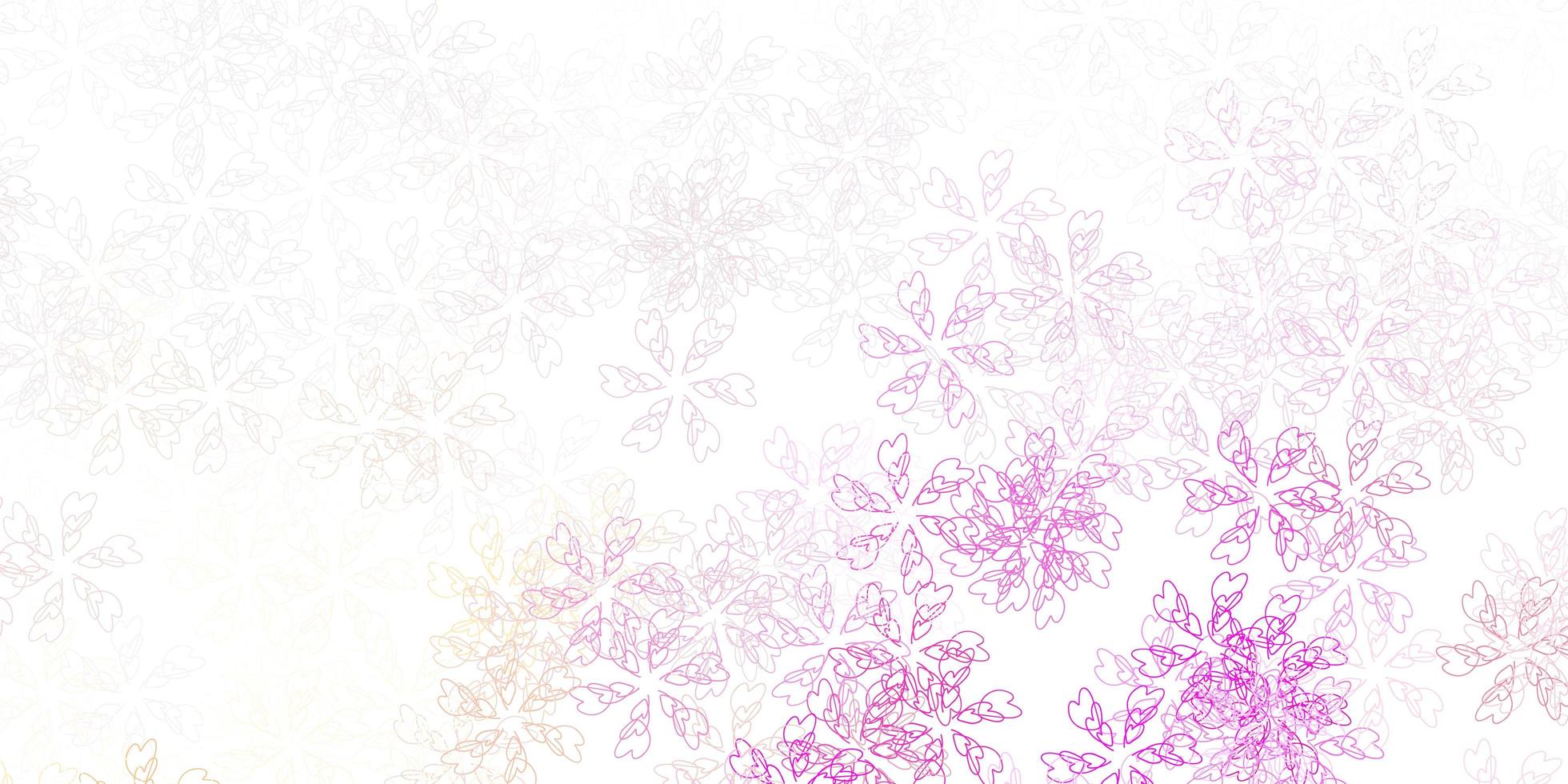 Light pink vector abstract template with leaves.