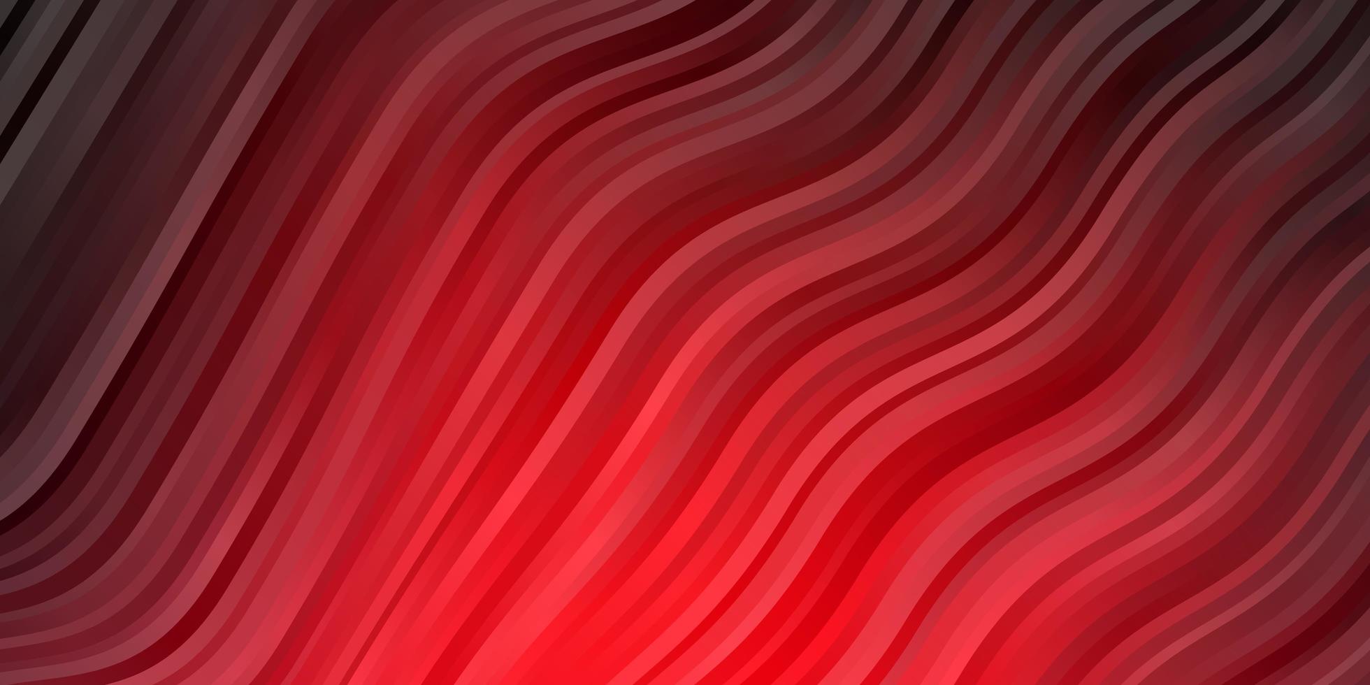 Dark Red vector pattern with curves. Bright sample with colorful bent lines, shapes. Best design for your ad, poster, banner.