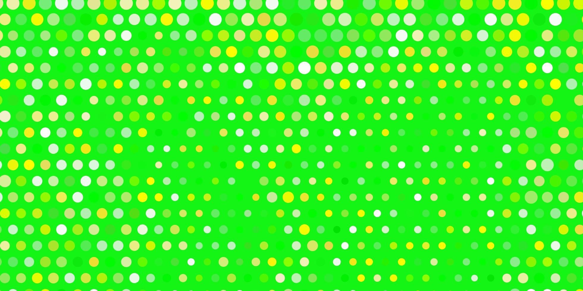 Fondo de vector verde claro, amarillo con burbujas.