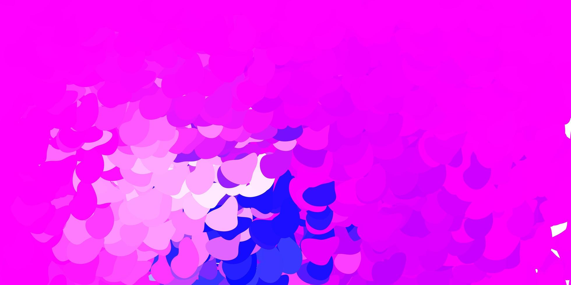 Light pink, blue vector texture with memphis shapes.