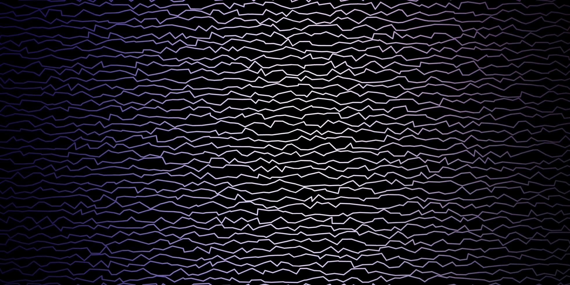 Dark Purple vector background with bent lines. Colorful illustration in circular style with lines. Pattern for websites, landing pages.