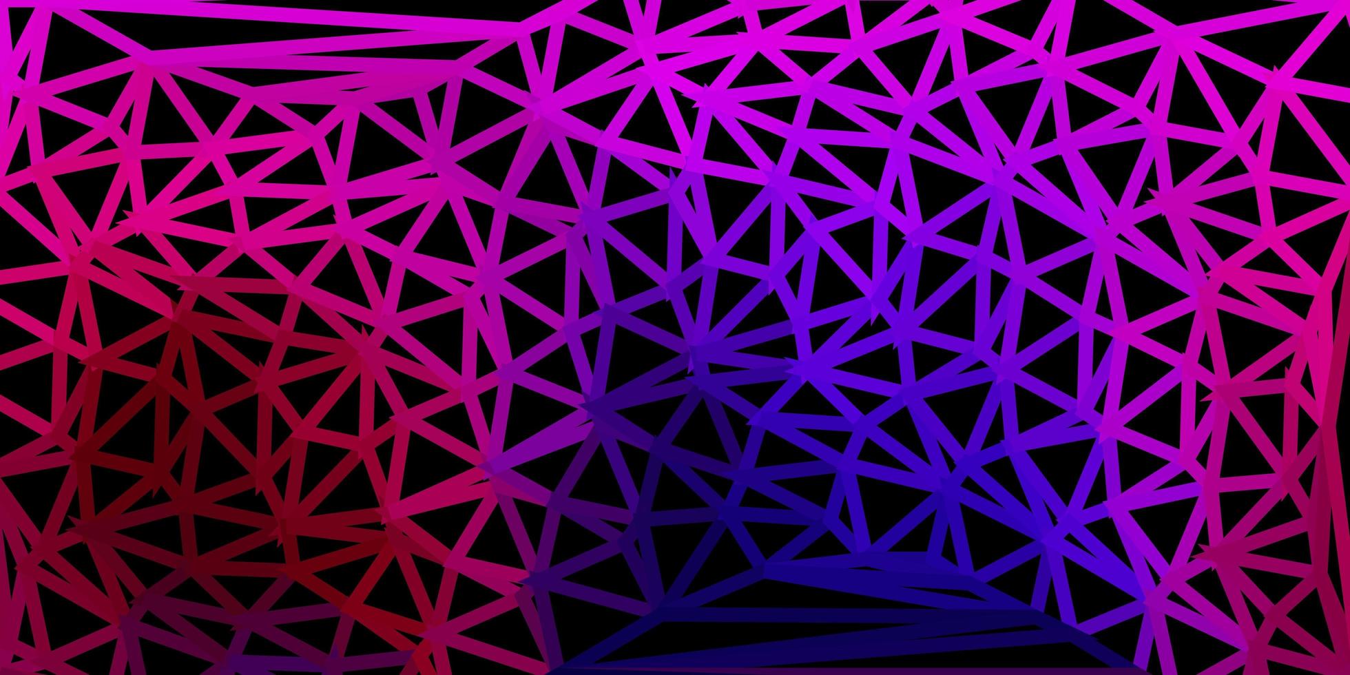 Dark blue, red vector abstract triangle template.