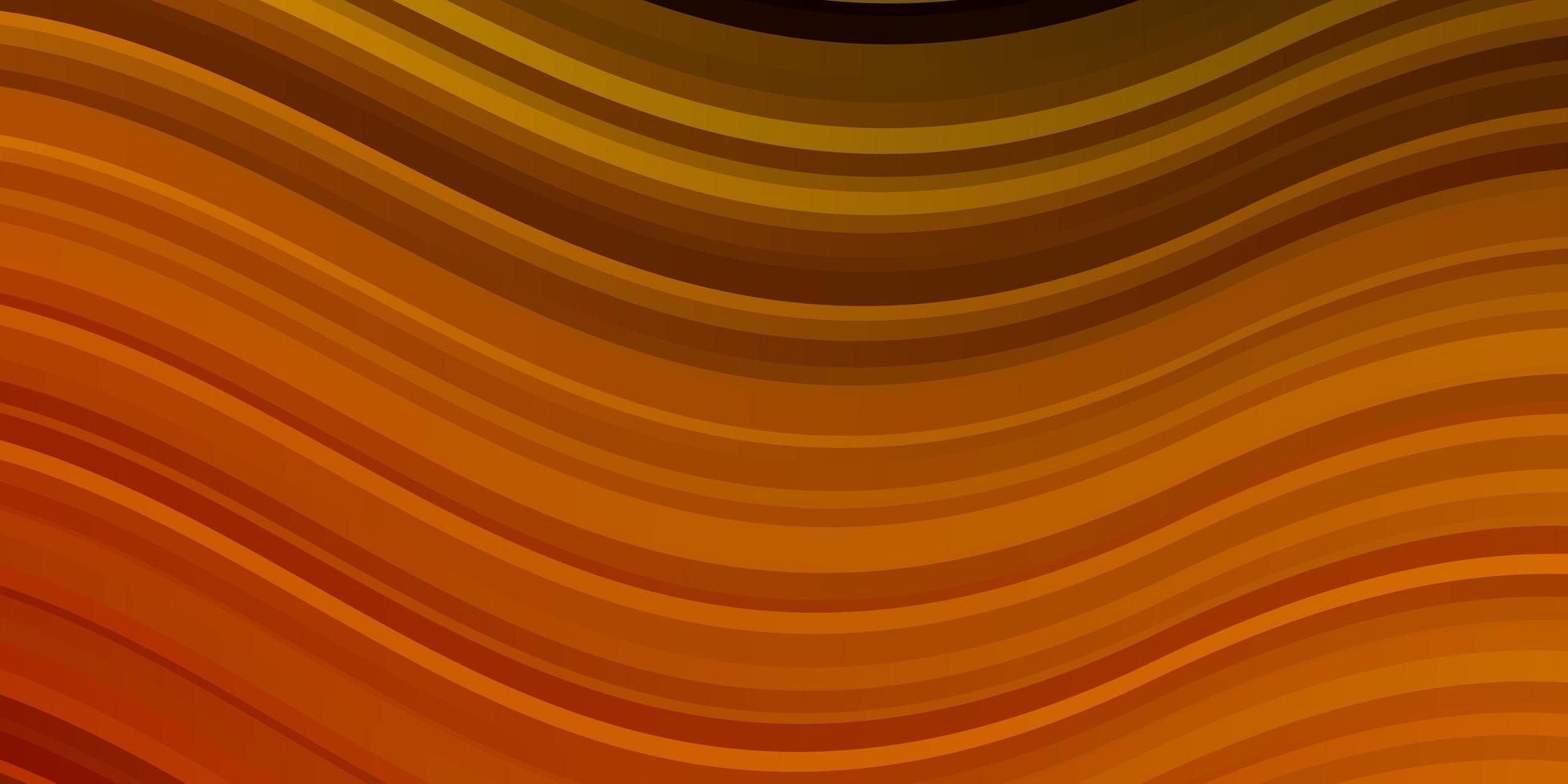 Dark Orange vector template with wry lines. Colorful illustration with curved lines. Pattern for commercials, ads.