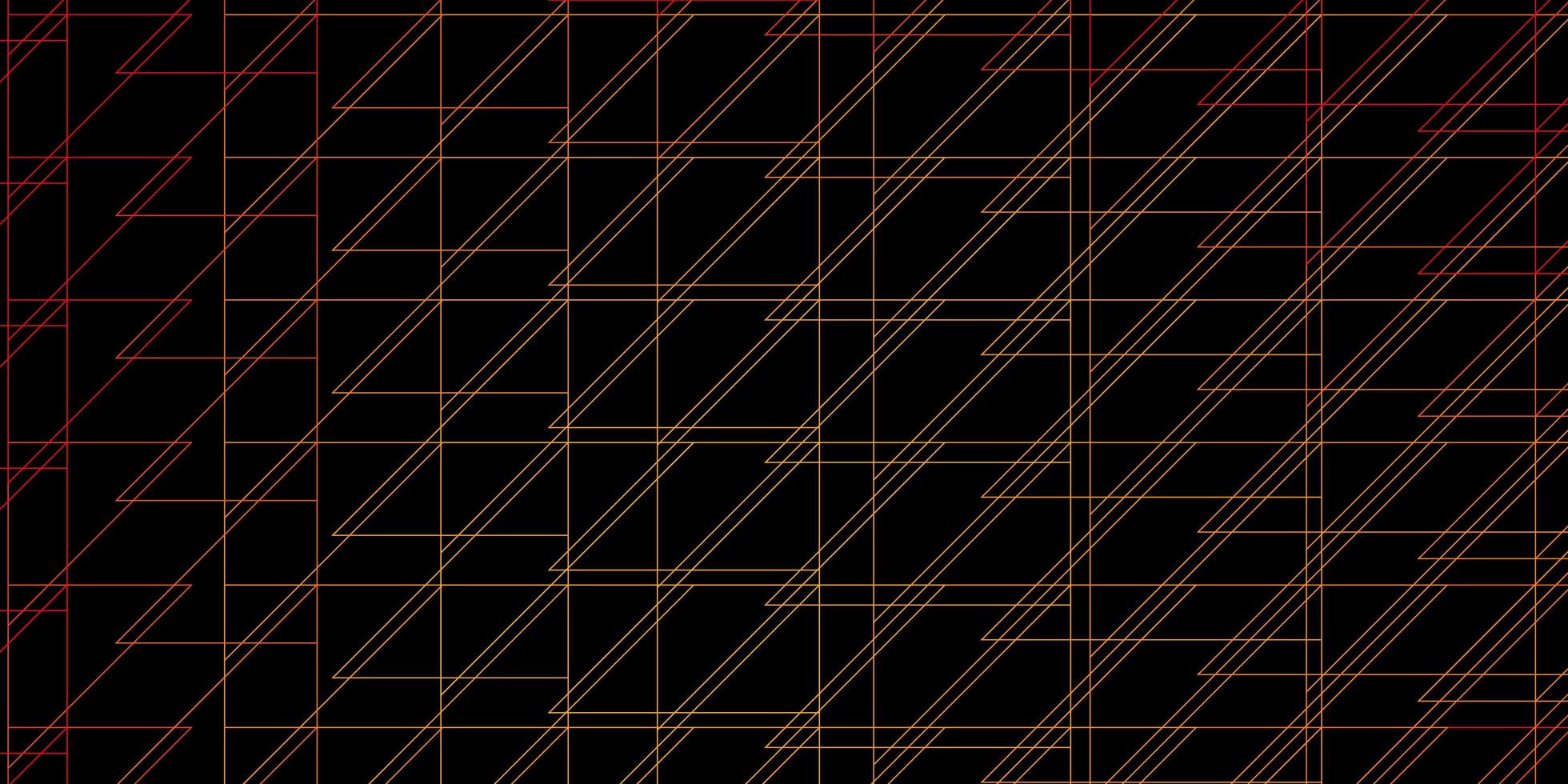 Telón de fondo de vector naranja oscuro con líneas. diseño abstracto degradado en estilo simple con líneas nítidas. patrón para anuncios, comerciales.