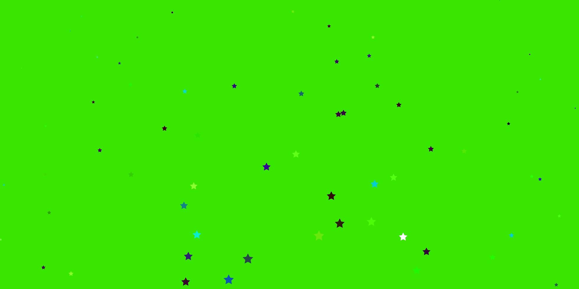 Dark Multicolor vector background with colorful stars. Decorative illustration with stars on abstract template. Best design for your ad, poster, banner.