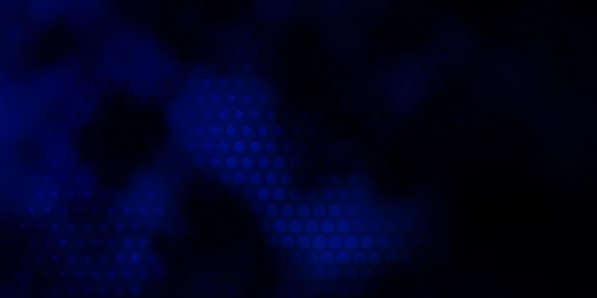 Dark BLUE vector background with spots. Colorful illustration with gradient dots in nature style. Design for posters, banners.