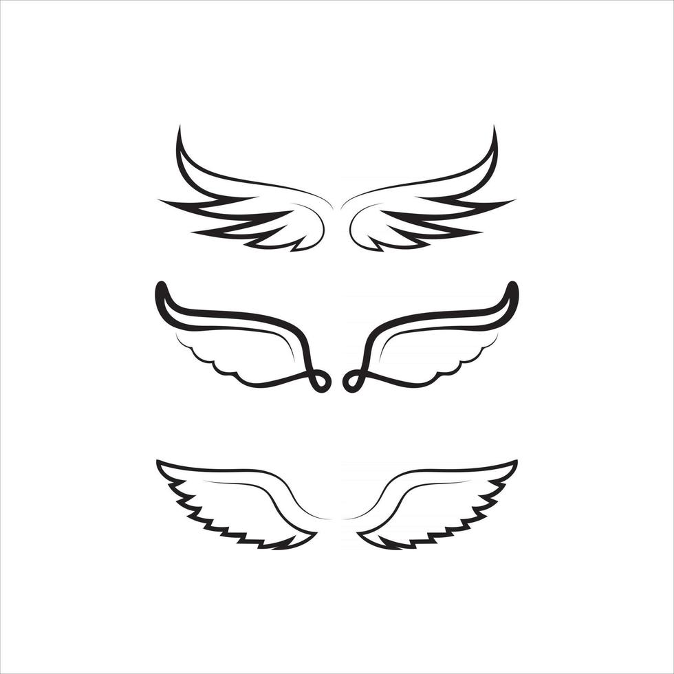 Falcon Logo Template vector bird wings set logo and icon