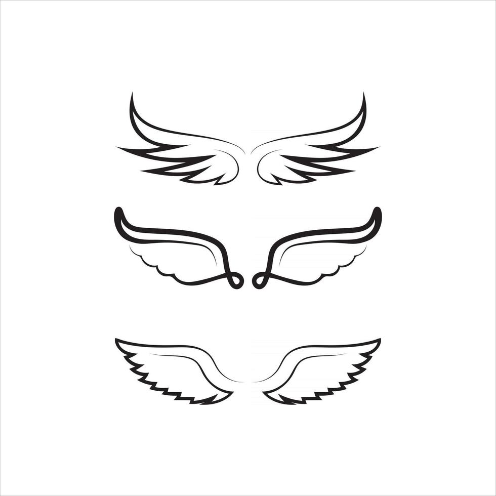 Falcon Logo Template vector bird wings set logo and icon