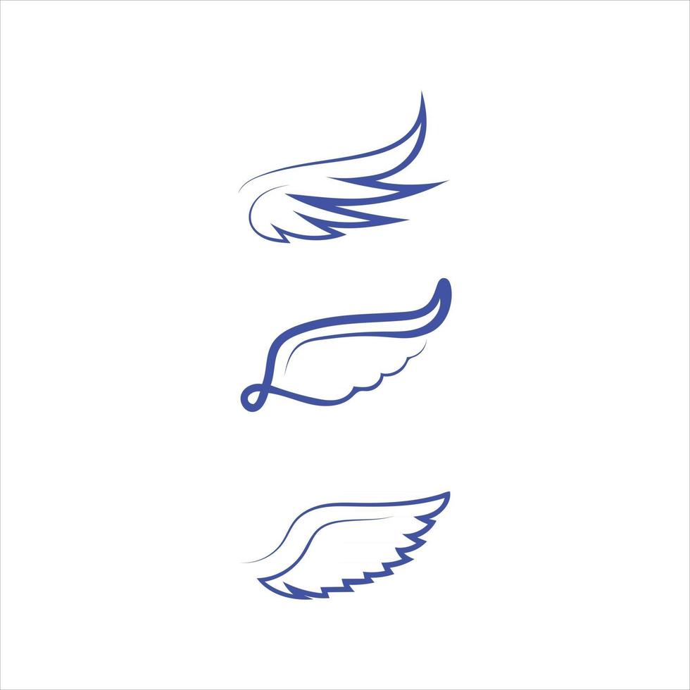 Falcon Logo Template vector bird wings set logo and icon