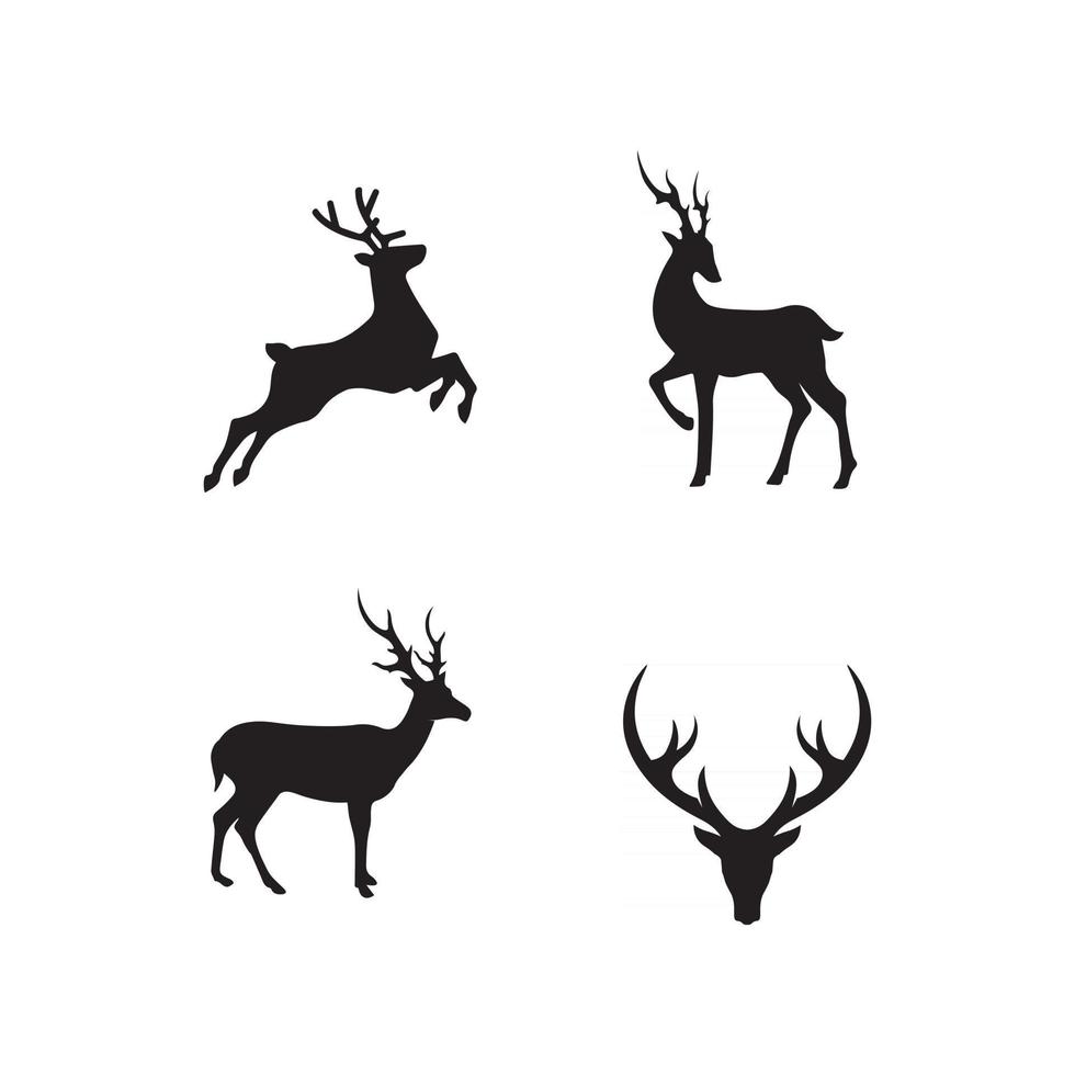 ciervo logo animal feliz navidad vector icono logo y diseño nieve logo gráfico