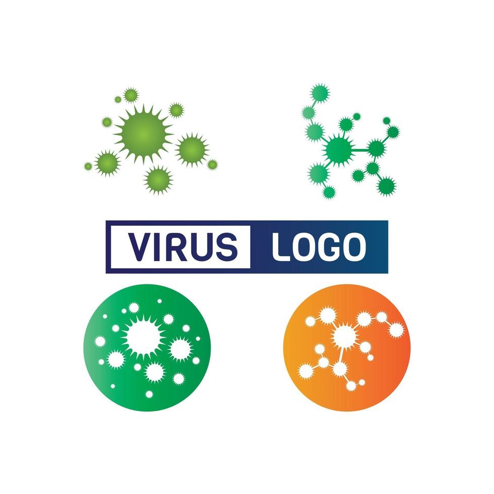 vector de virus de corona y diseño de máscara logo vector viral y símbolo de icono de diseño