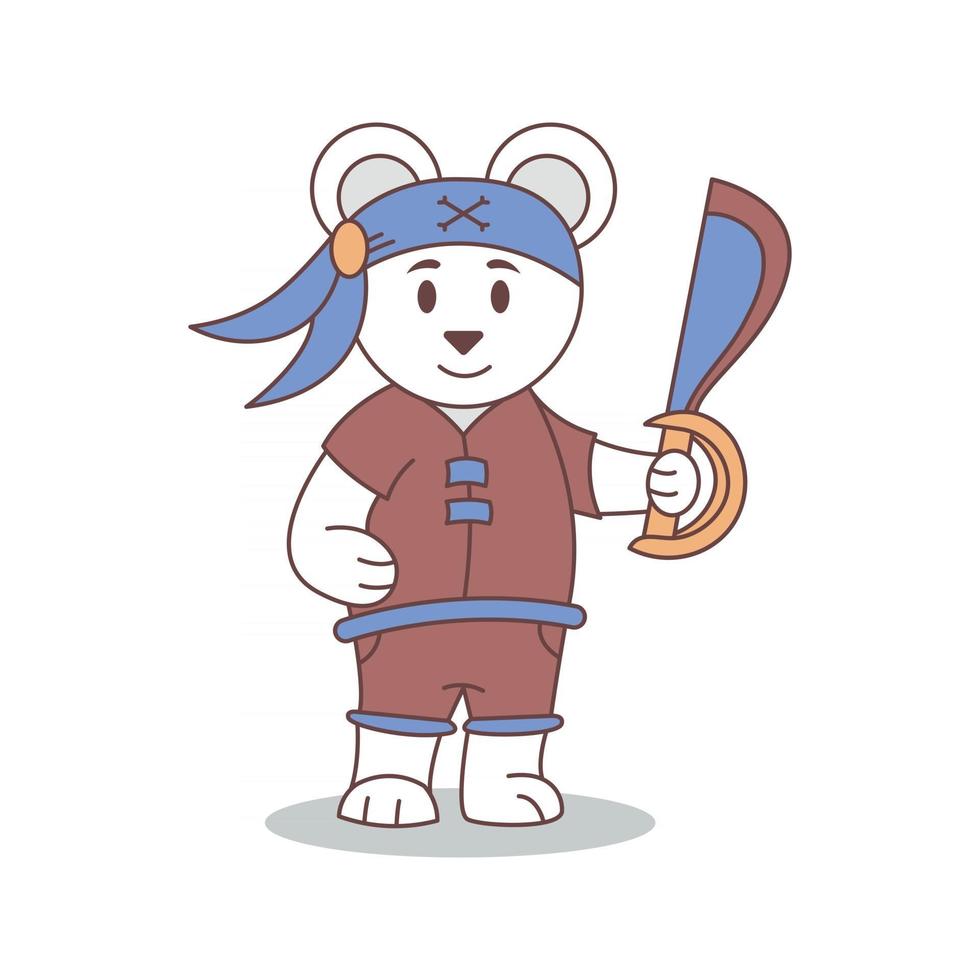 cute bear character design vector