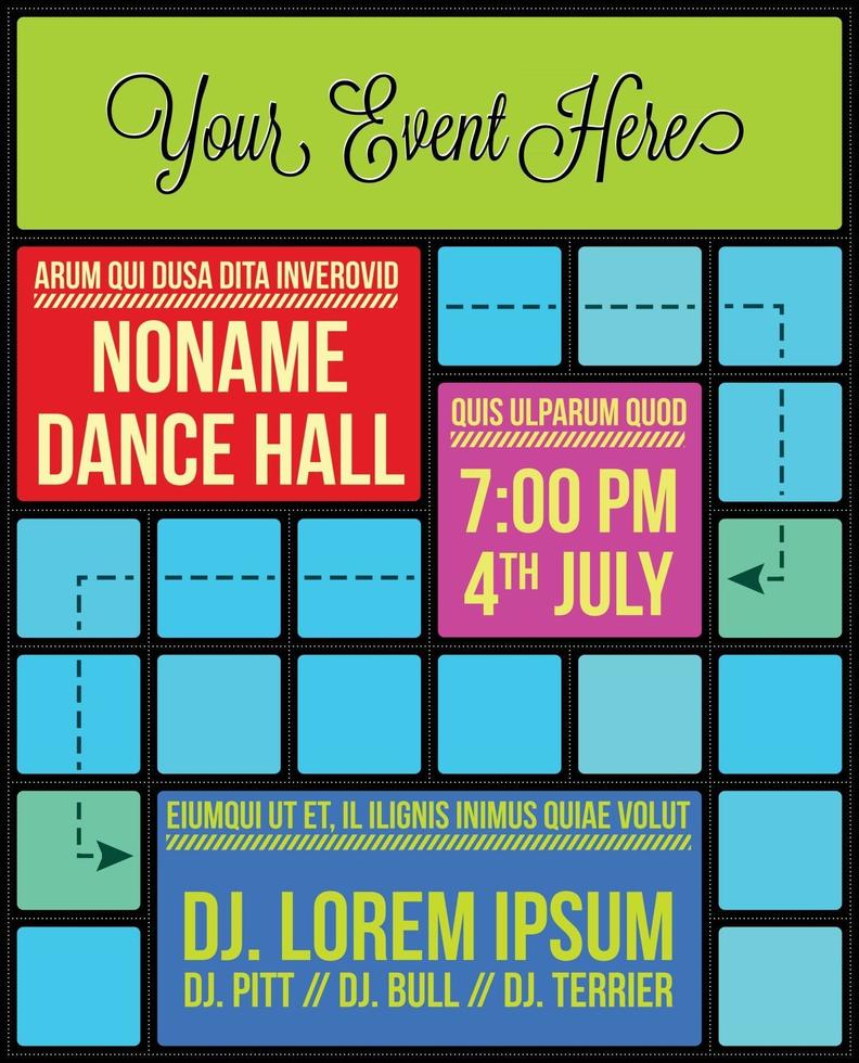 Dance Event Poster vector