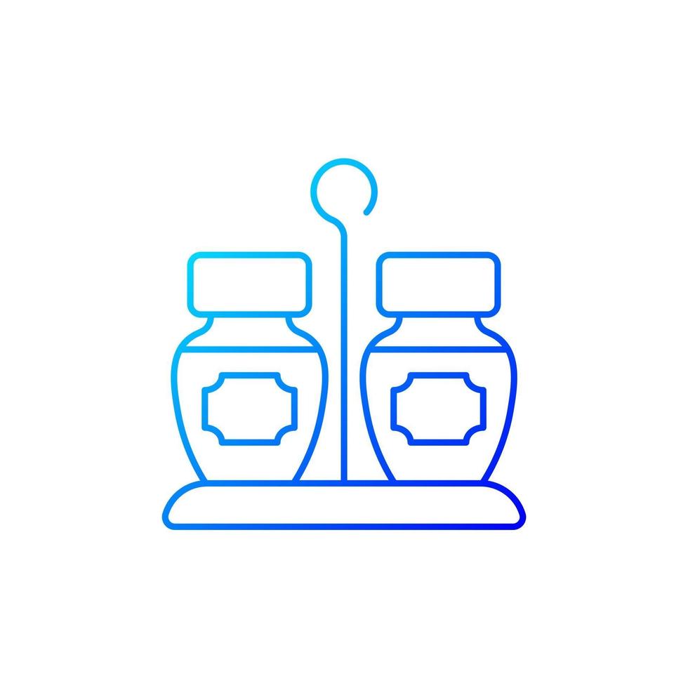 Condiments set gradient linear vector icon