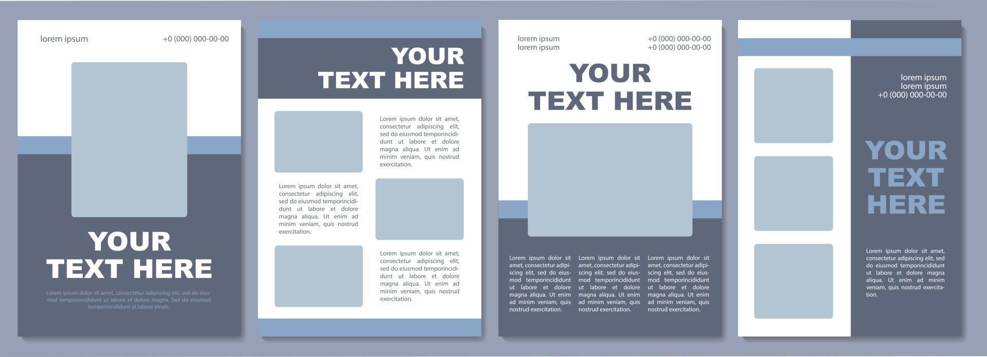 Social media marketing campaign brochure template vector