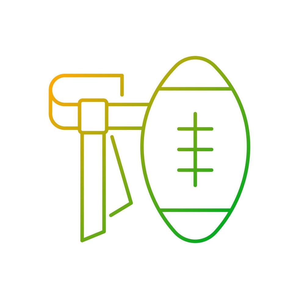 Flag football gradient linear vector icon