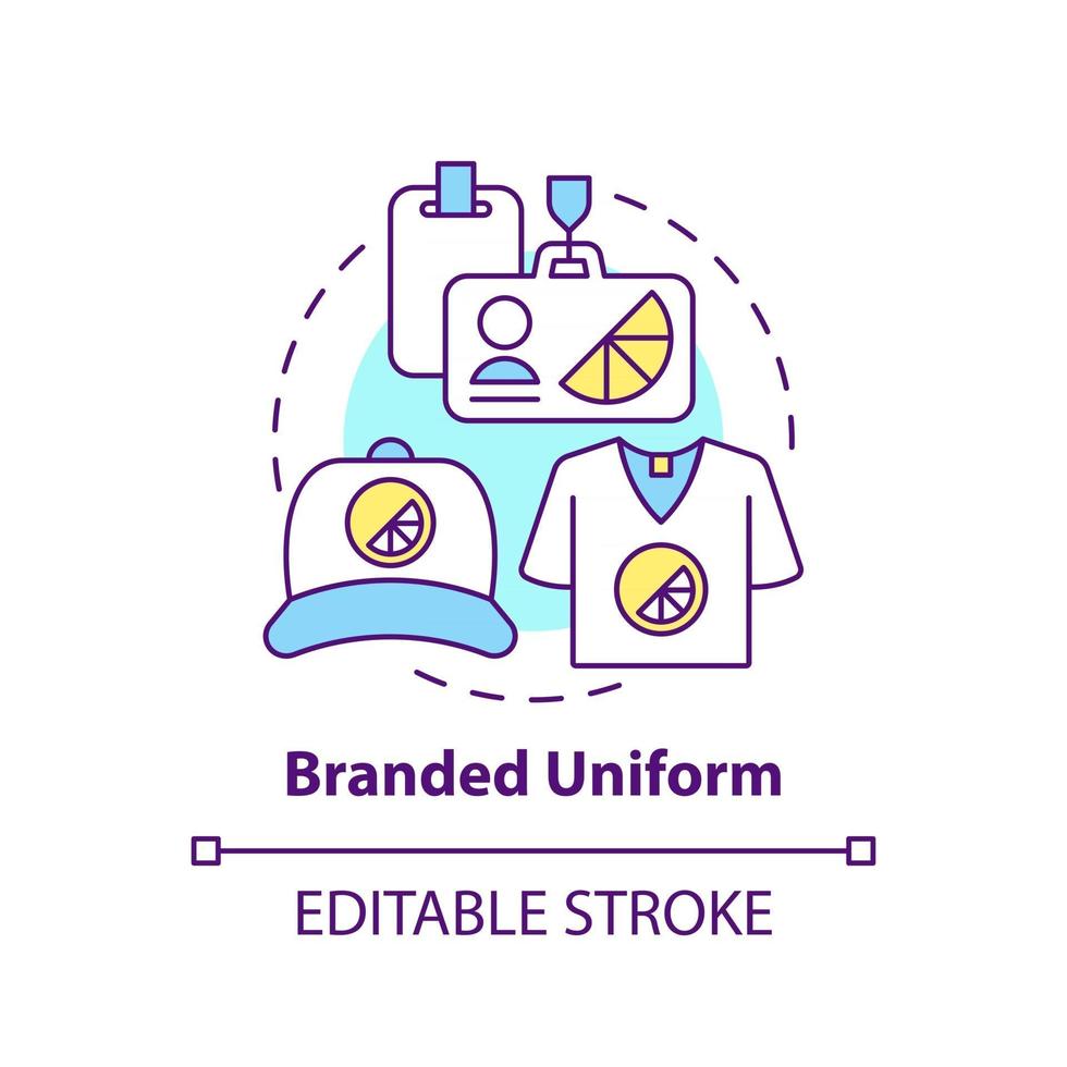 Branded uniform concept icon vector