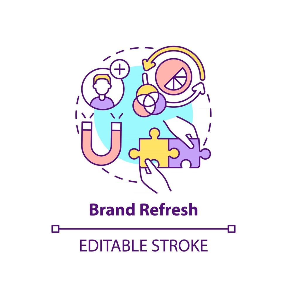 Brand refresh concept icon vector