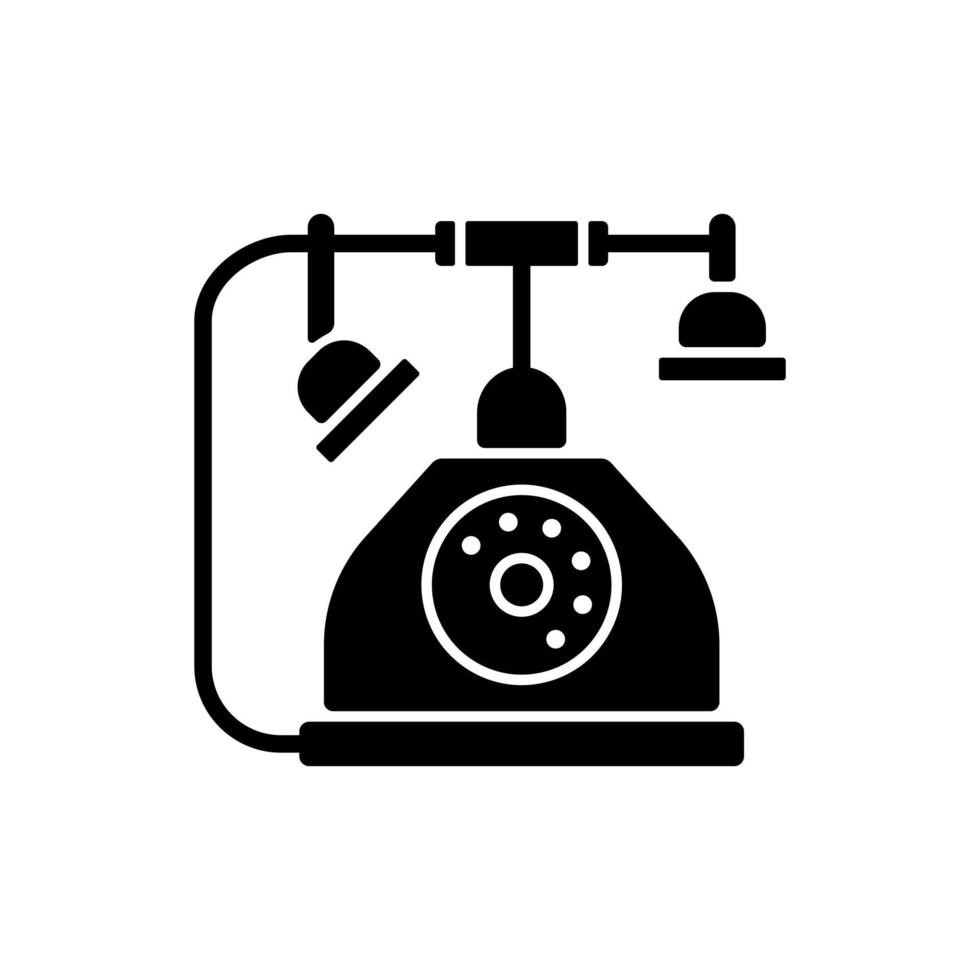 Telephone black glyph icon vector