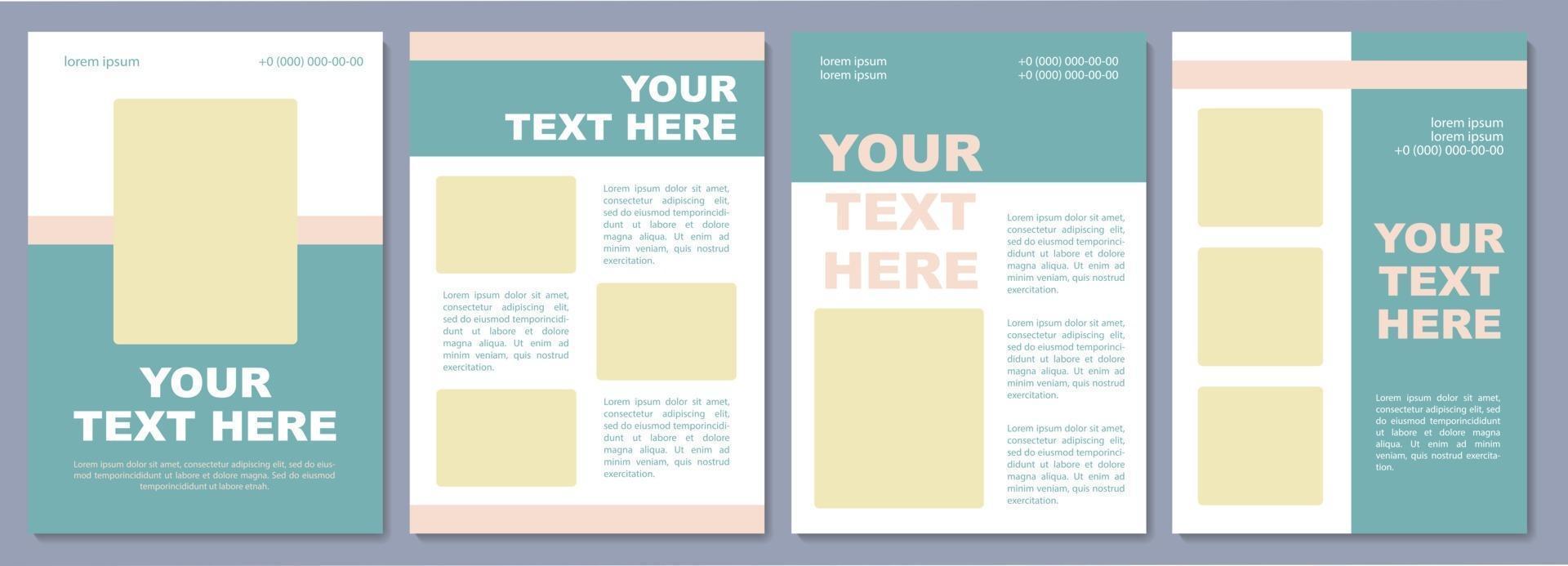 Brand endorsement brochure template. Raising cognizance. Flyer, booklet, leaflet print, cover design with copy space. Your text here. Vector layouts for magazines, annual reports, advertising posters