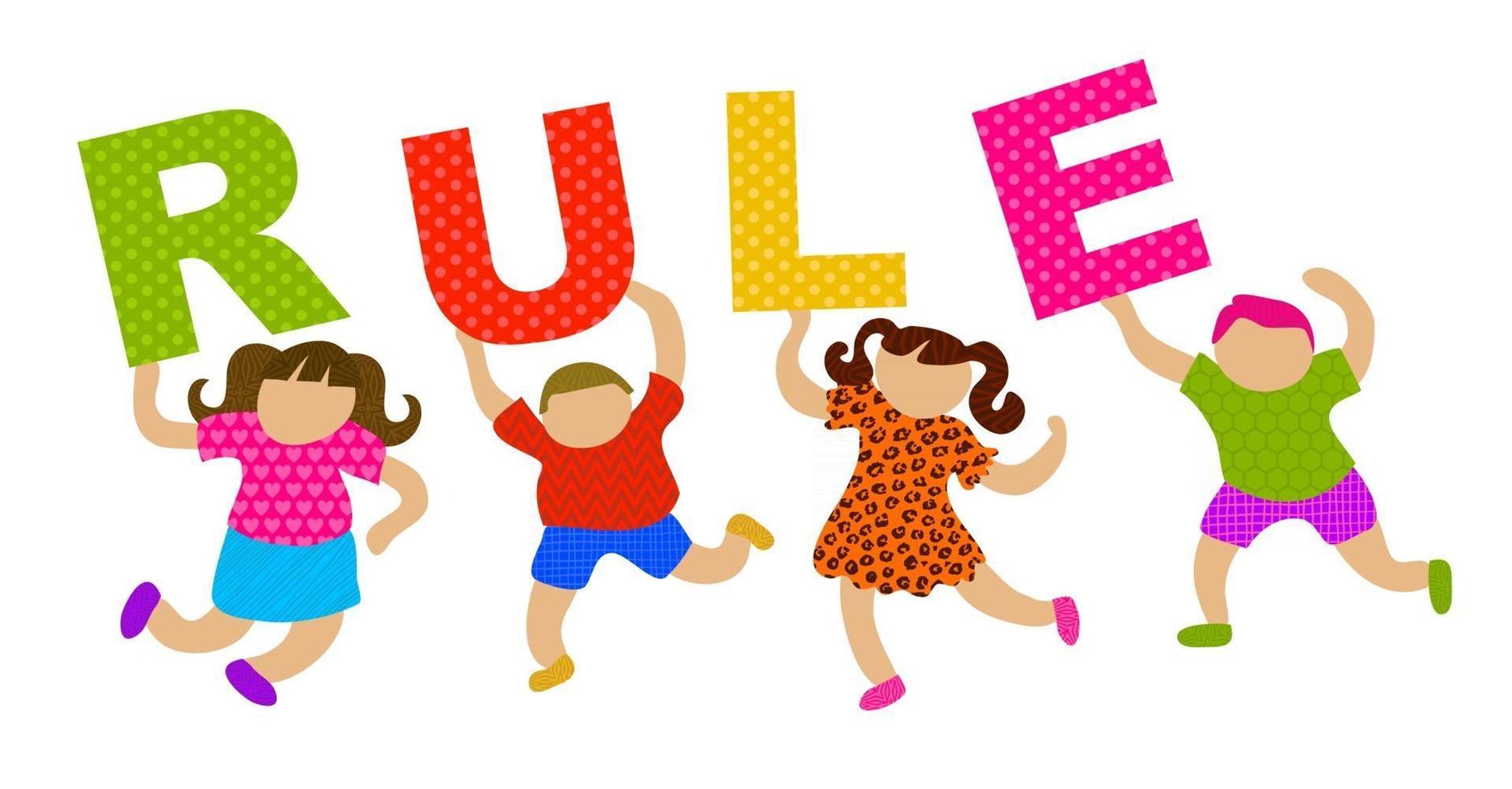 Happy Kids Rule Text vector