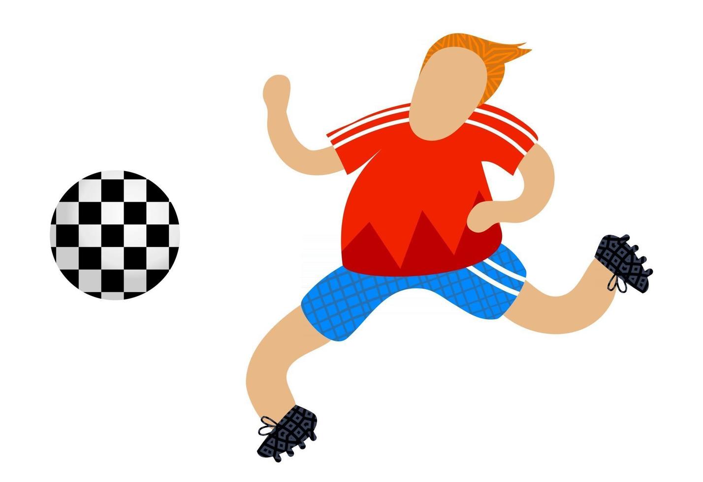 chico futbolista vector