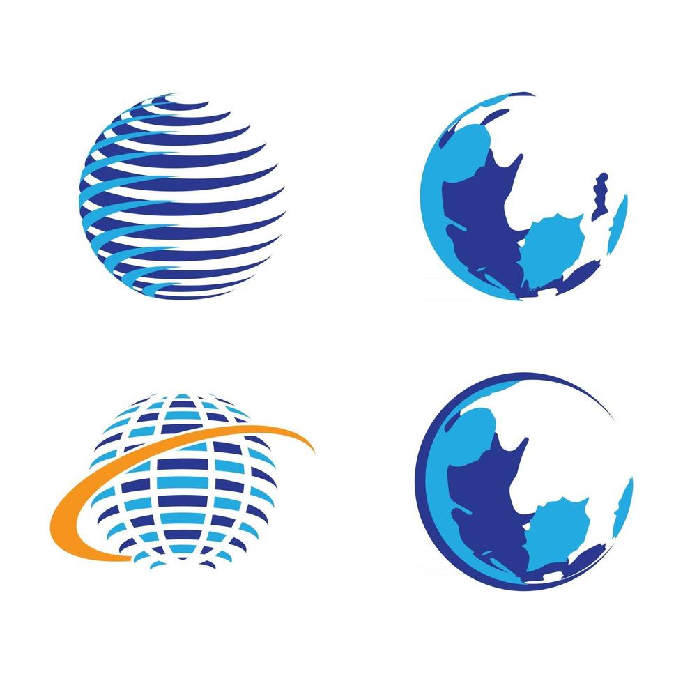 Globe logo images vector