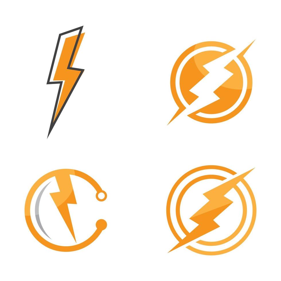 Lightning logo images vector