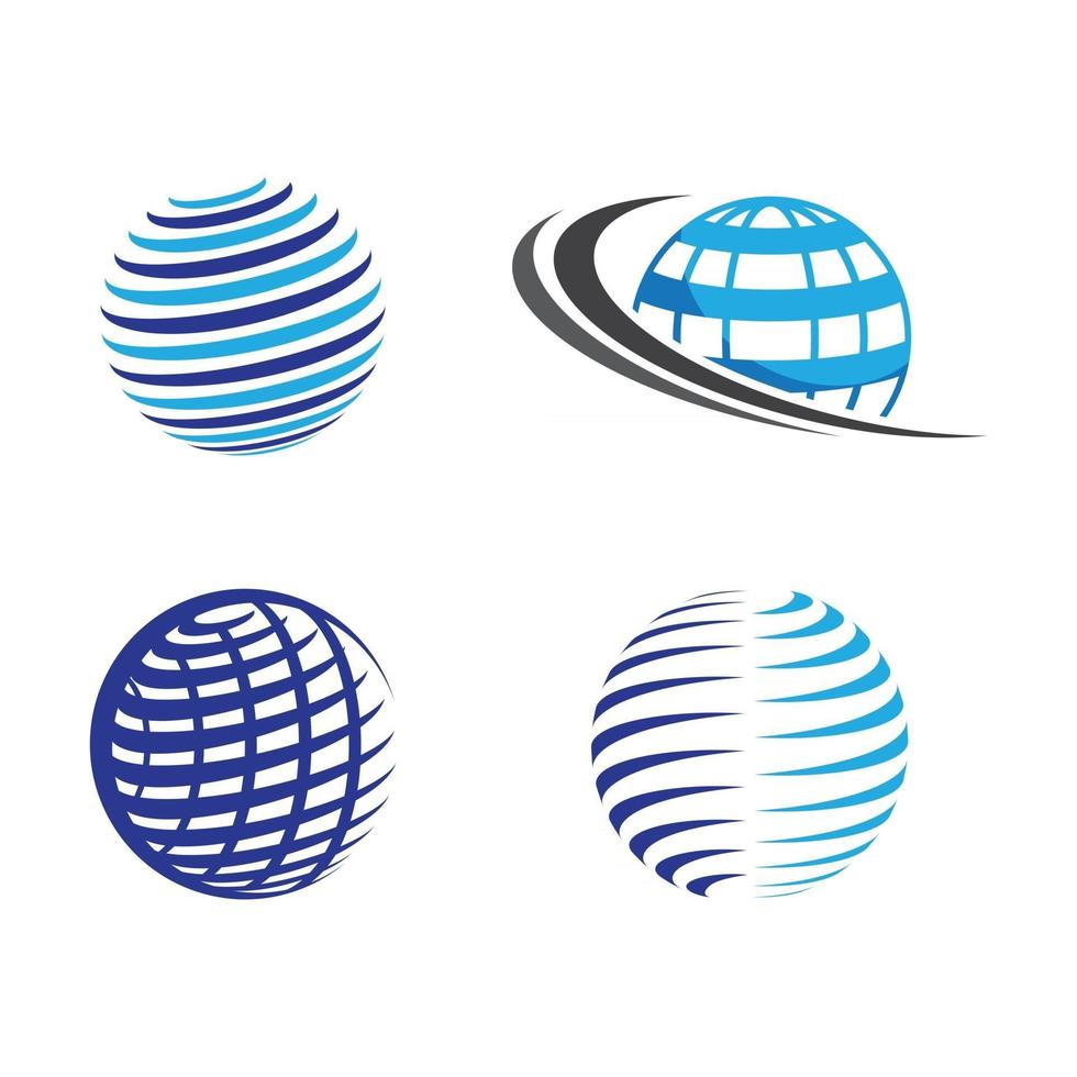 Globe logo images vector