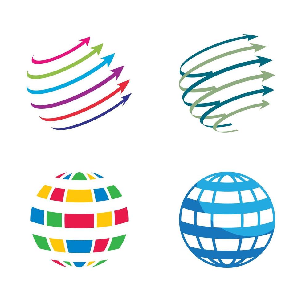 Globe logo images vector