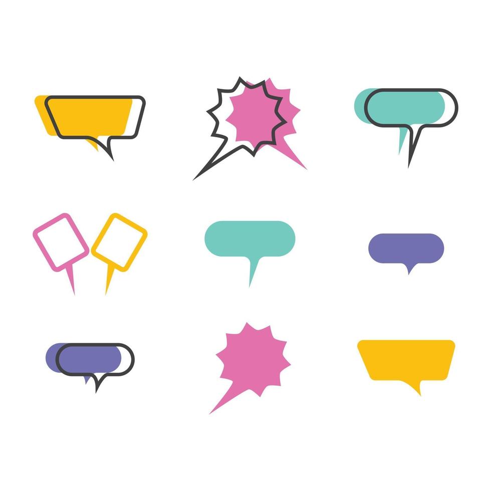 Speech bubble logo images vector