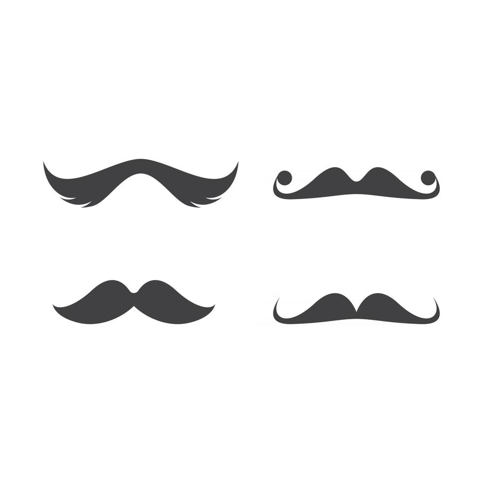 Mustache logo images vector