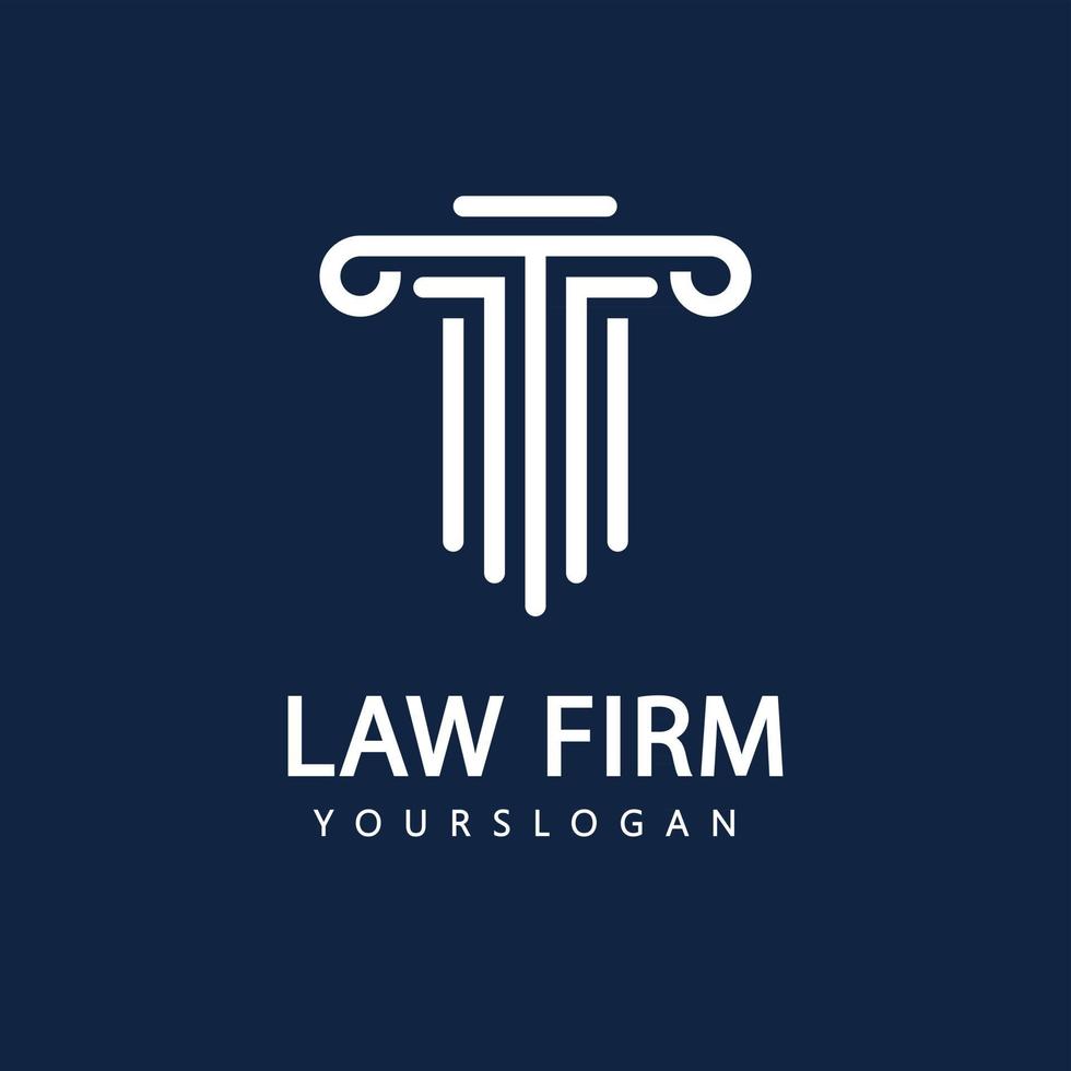 Law firm logo design template vector