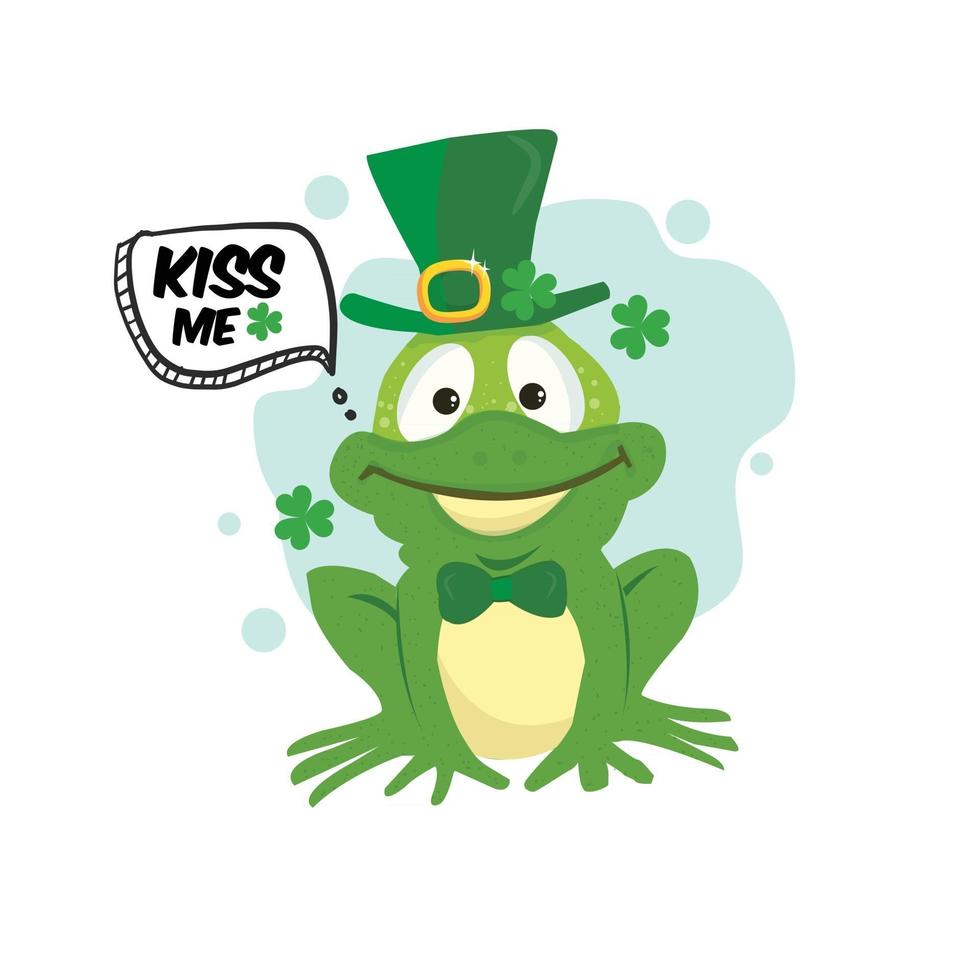 Saint Patrick's Frog chracter vector