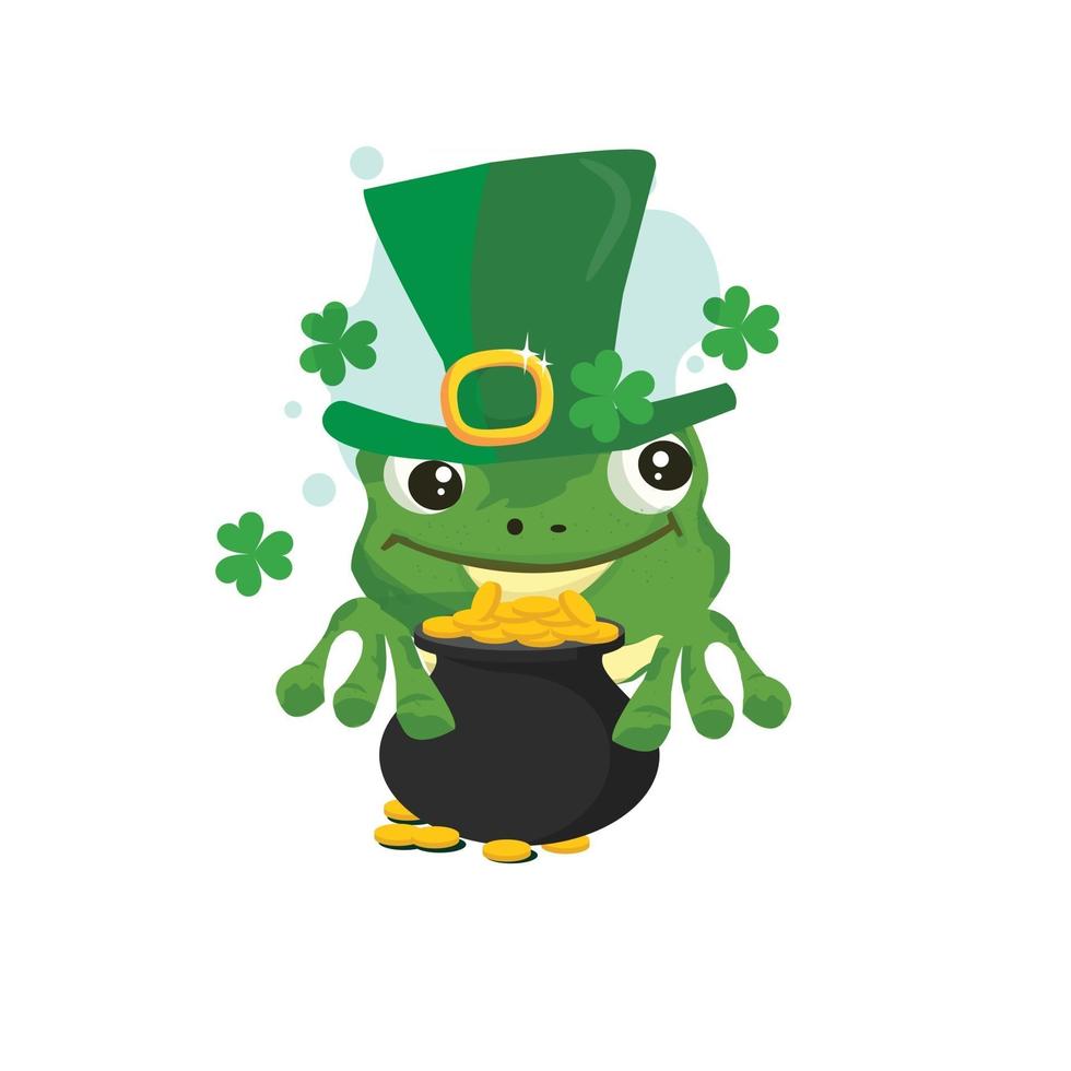 frog and the St. Patrick's Day vector