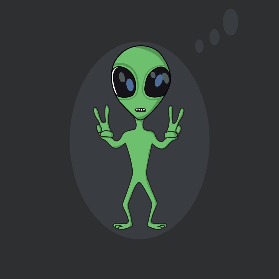 lindo extraterrestre lindo extraterrestre vector