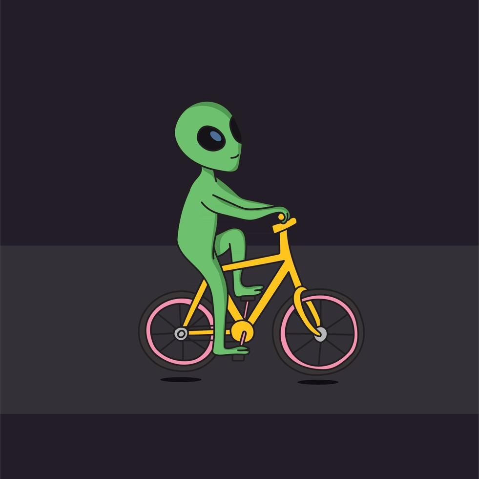 Aliens Driving Cycle vector