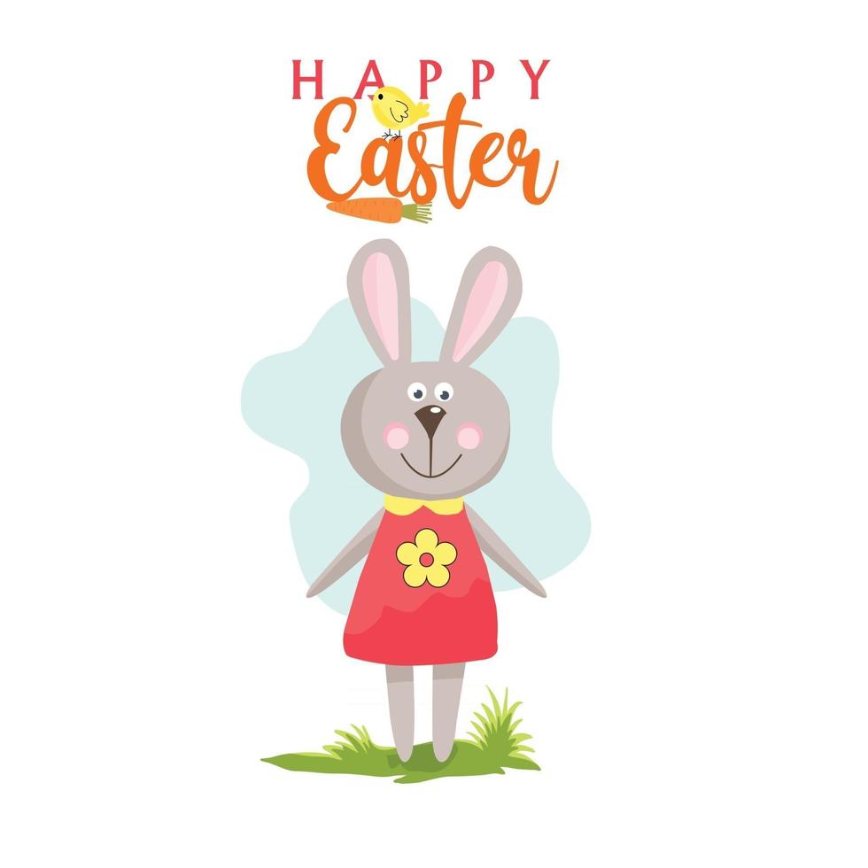 Happy Cute Easter Sunday vector