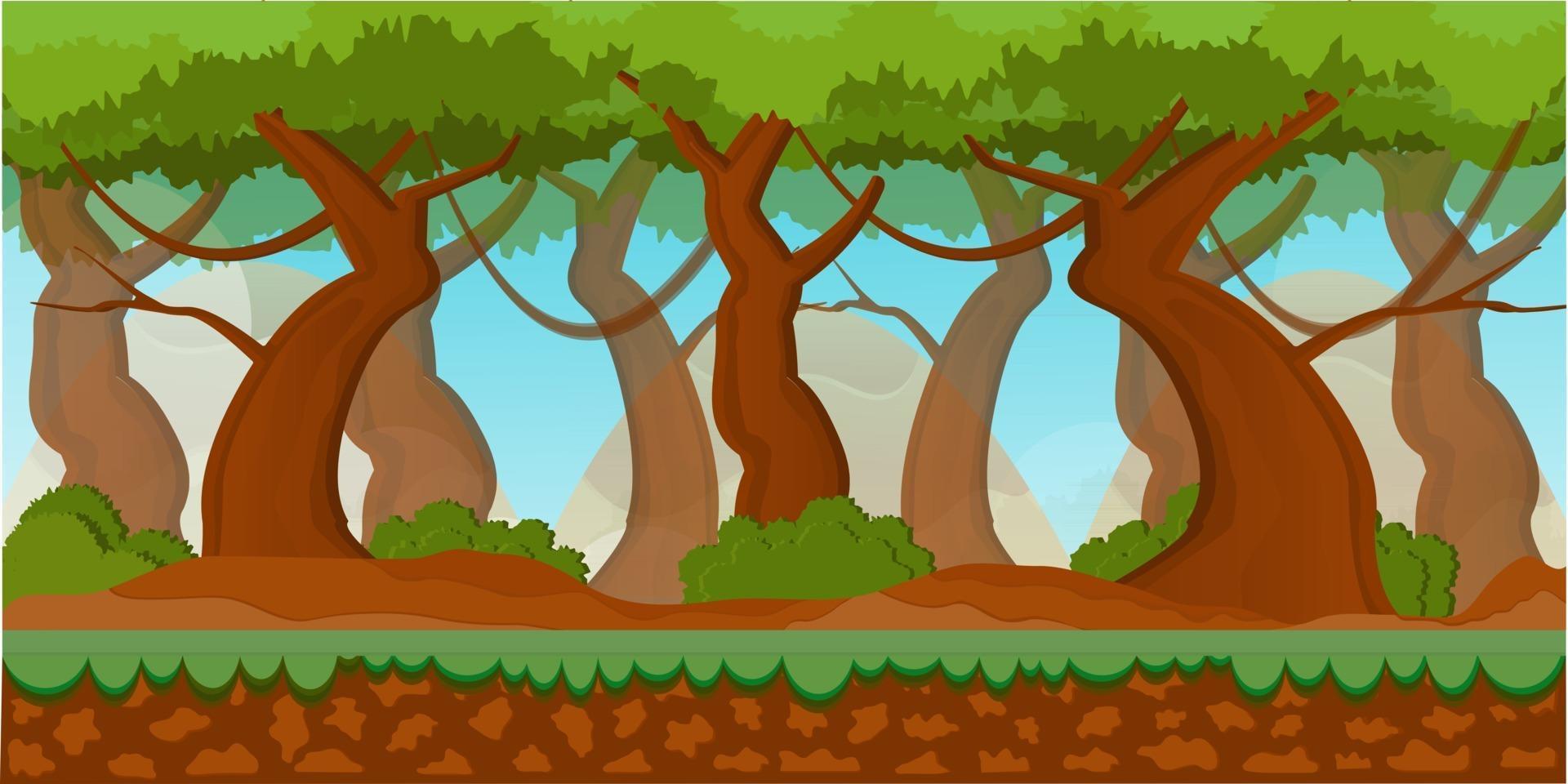 fondo de naturaleza y bosque vector